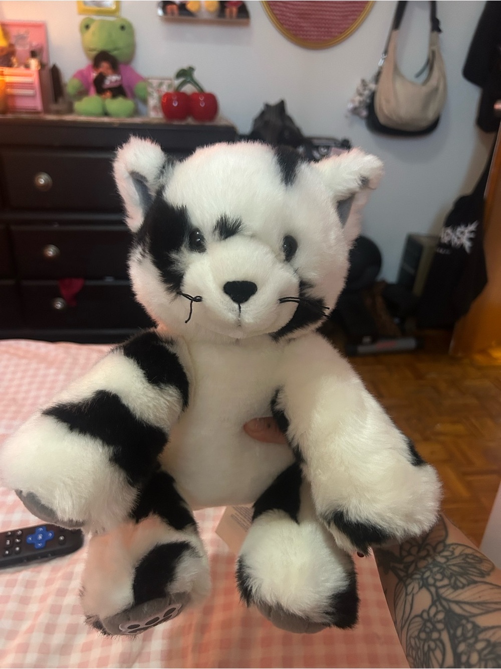 Build-A-Bear Black and White Cat Plush